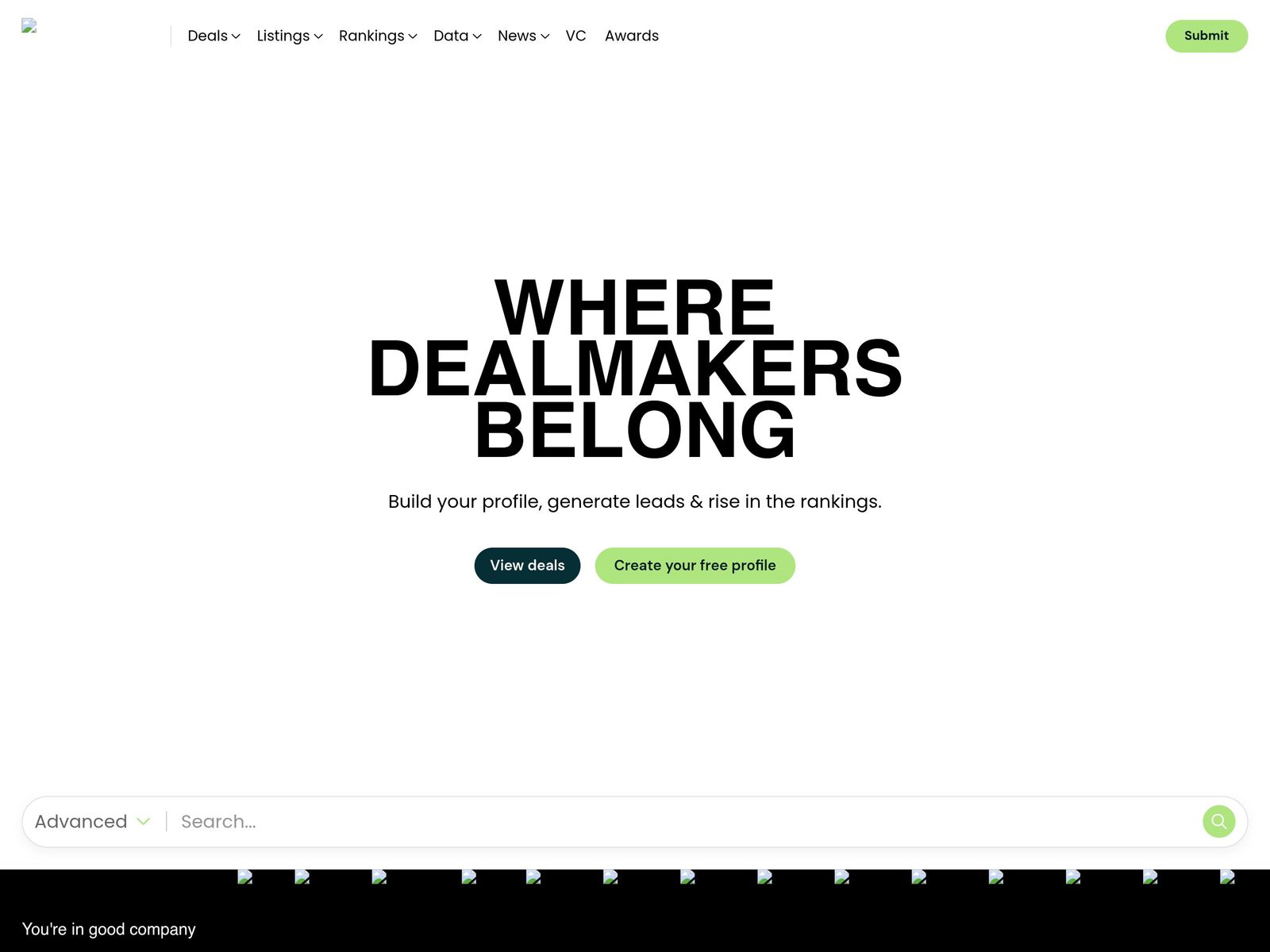 Traded website preview